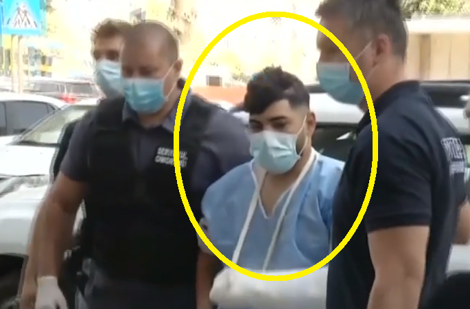 Posibilul agresor a lui Emi Pian, primele imagini la ieșirea din spital. Informații despre anchetă