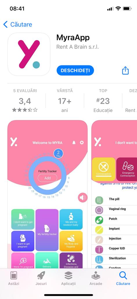 aplicație Android de urmărire a sexului