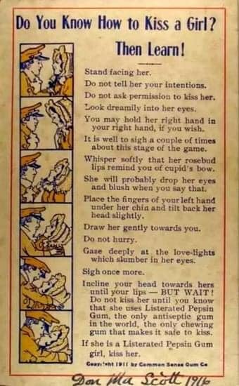 Cum sărutau oamenii în 1911