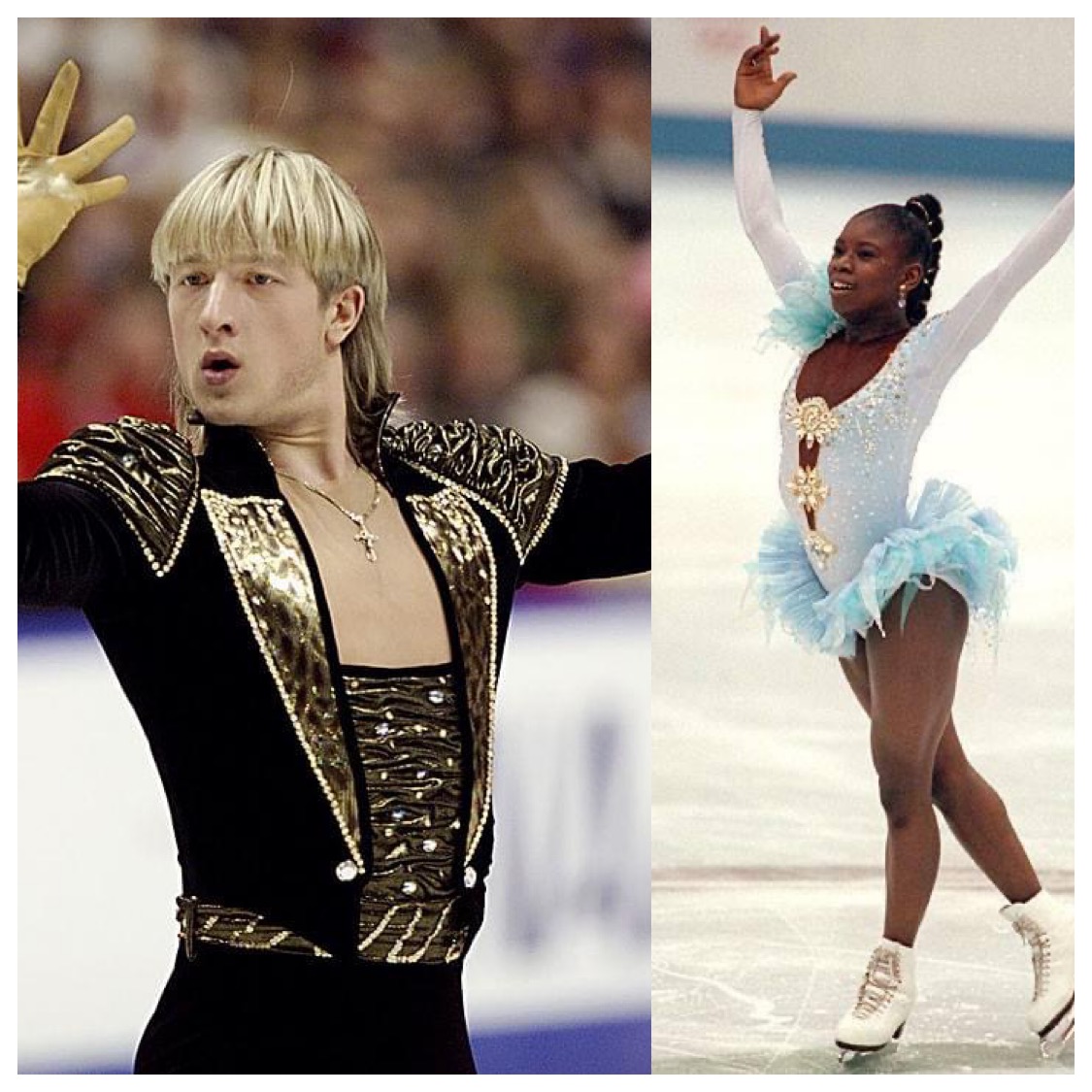 Surya Bonaly și Evgeni Plushenko „rupeau” gheața în două la campionatele de patinaj din anii 90. Iată-i azi!