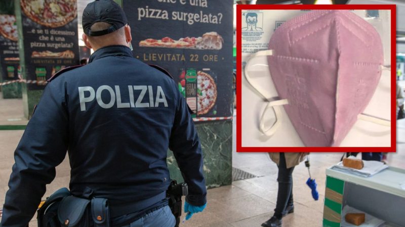 Polițiștii italieni, protest inedit. Au primit măști roz anticovid și s-au enervat
