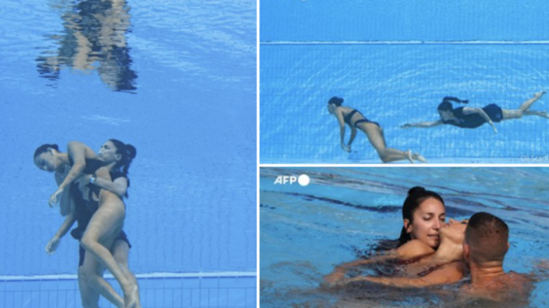 Se îneca sub ochii tuturor! Momente teribile în bazinul olimpic de la Budapesta. Antrenoarea a sărit în apă, cu hainele pe ea
