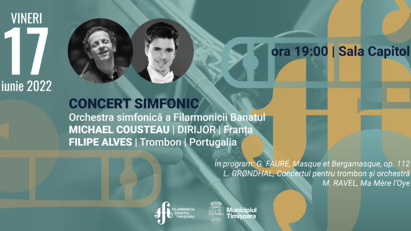 Concert simfonic cu un francez și un portughez. Unul dirijează, celălalt e la trombon