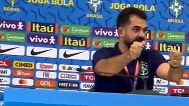 Ofițerul de presă al Braziliei a fost pus la zid pentru gestul său. În timpul conferinței, câteva femei au început să țipe