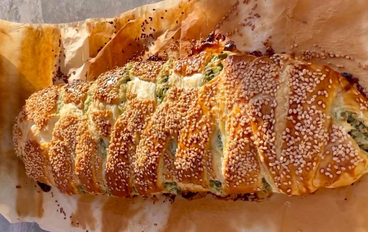 Pâine grecească cu spanac, aperitivul atleților