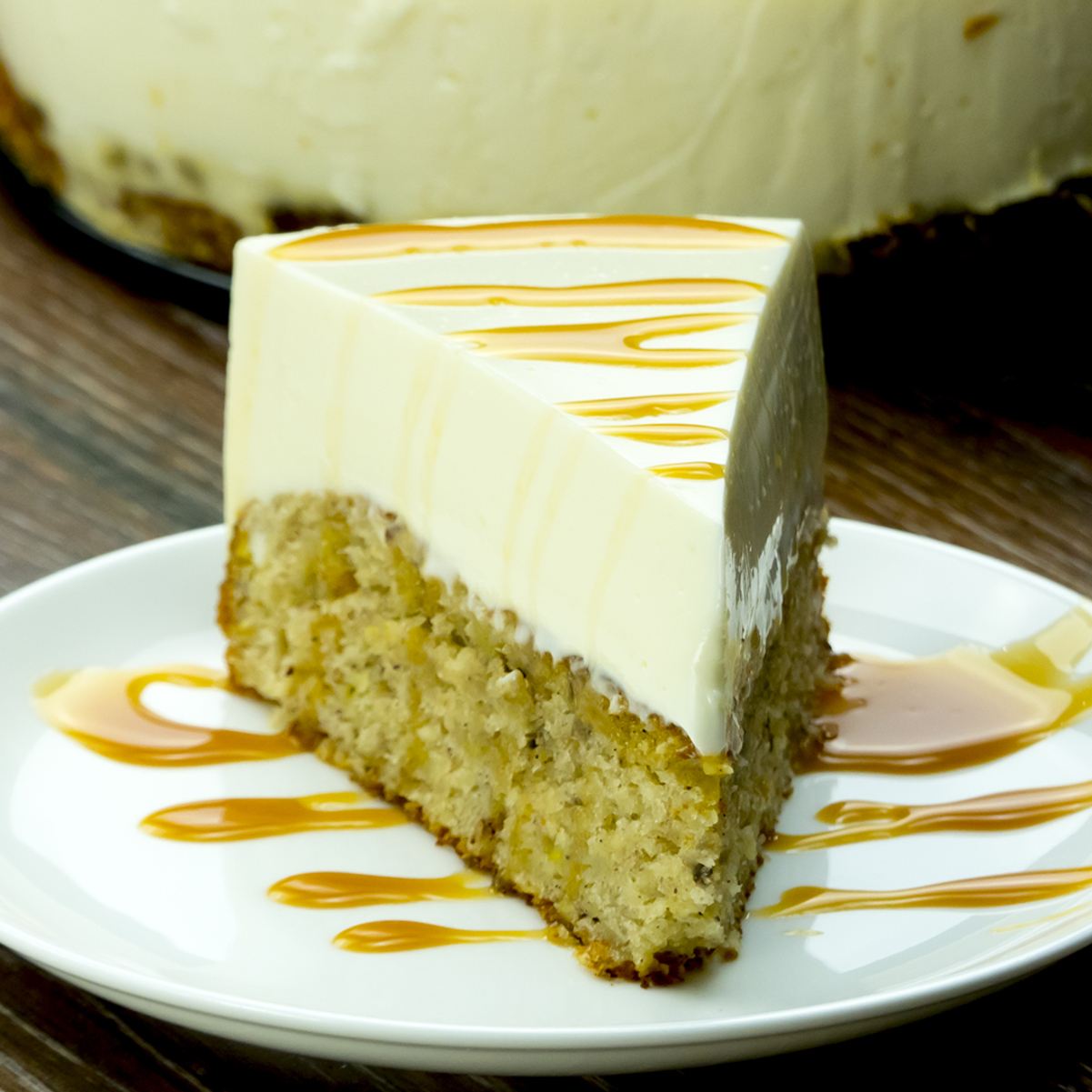 Încercați acest cheesecake cu blat din banane! Este o rețetă de la americani, ușor de făcut