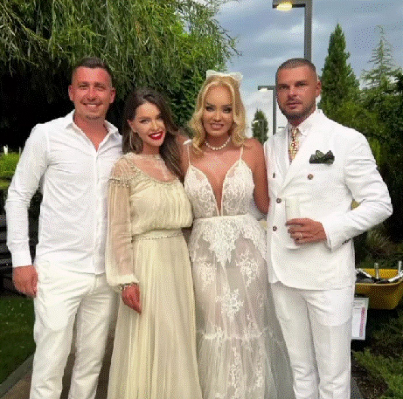 Maria Constantin, nuntă fără buchet de mireasă. Bianca Drăgușanu și Gabi Bădălău au strălucit