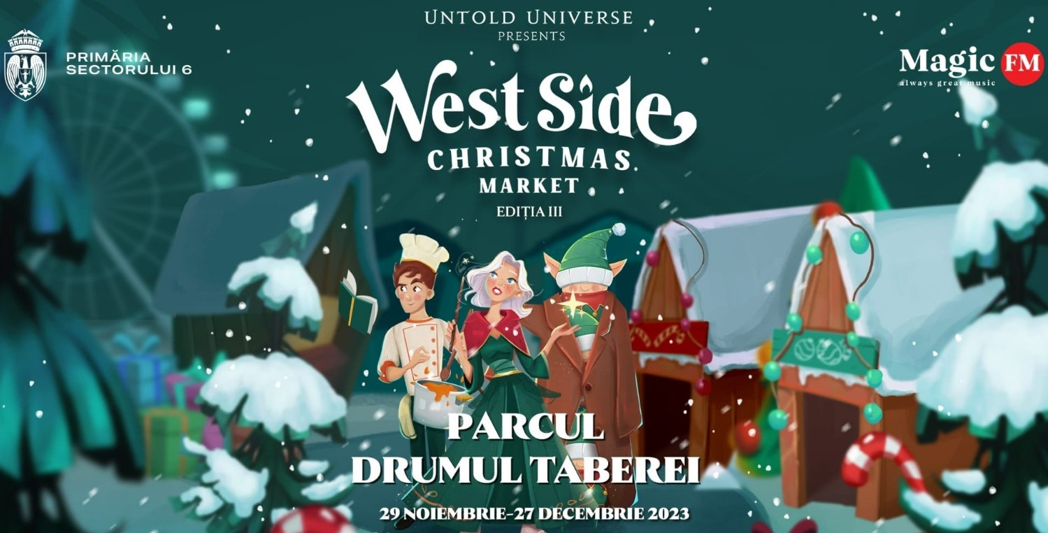 Se deschide primul târg de Crăciun din Capitală. Magie la West Side Christmas Market din parcul Drumul Taberei