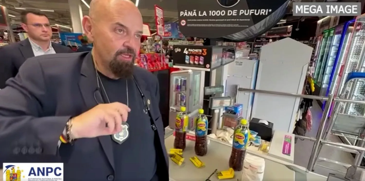 Piedone a dat șat mat Mega Image-ului din Jilava. Clienții plătesc un preț la raft, altul la casă