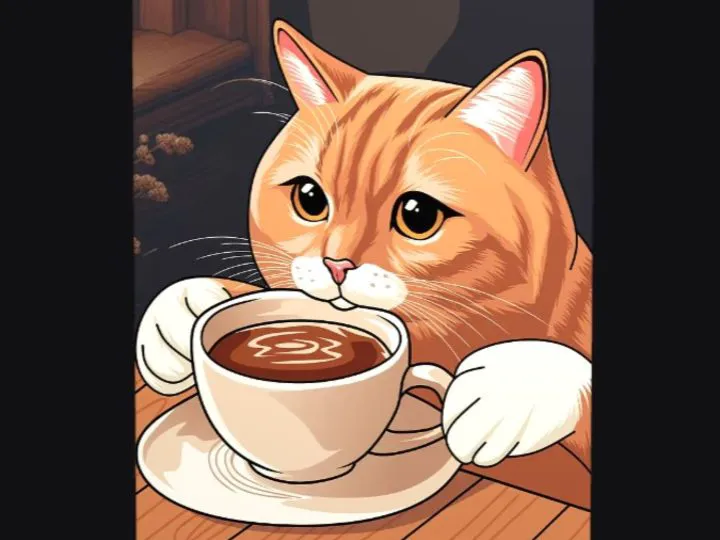 O pisică intră în cafenea, comandă o cafea și o felie de tort. Chelnerul rămâne stupefiat. Continuarea e genială