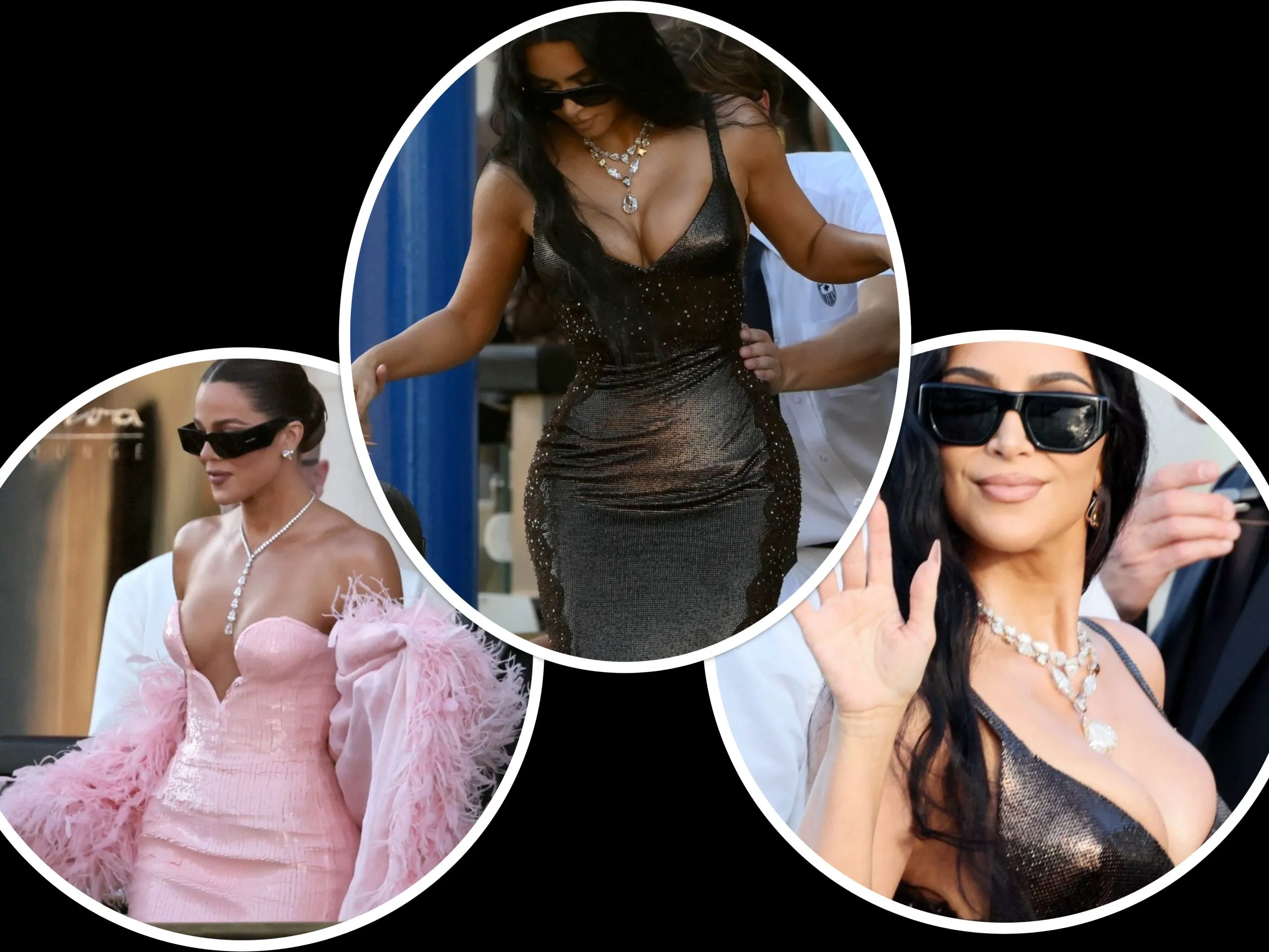 Ce ținută a purtat Kim Kardashian la nunta lui Jeff Bezos. Vedeta n-a ratat însă o sesiune foto în haine provocatoare