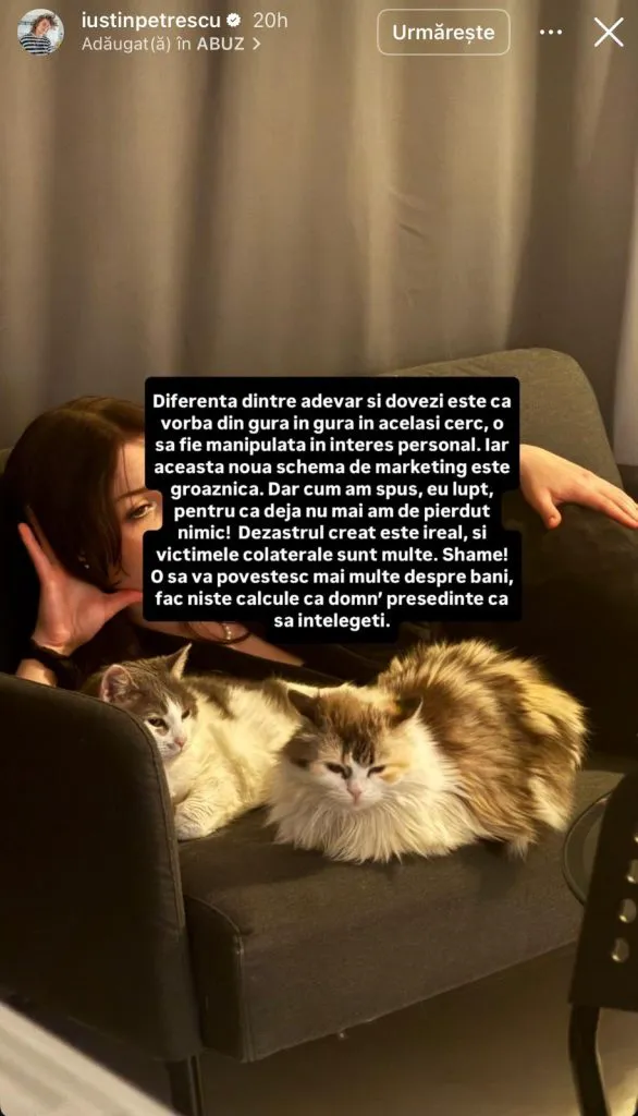 Influencerița Marilu, filmată când lovește o pisică. Iustin Petrescu susține că are și alte probe împotriva ei