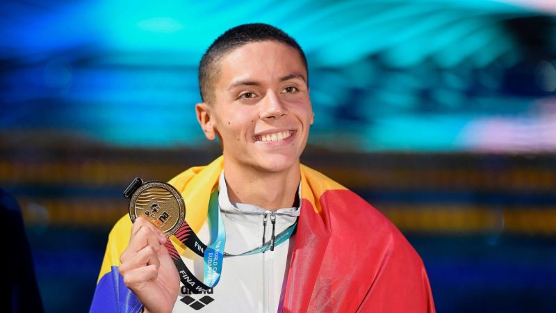 Mesajul exploziv al lui David Popovici către iubită, după ce a câștigat aurul și titlul de campion mondial