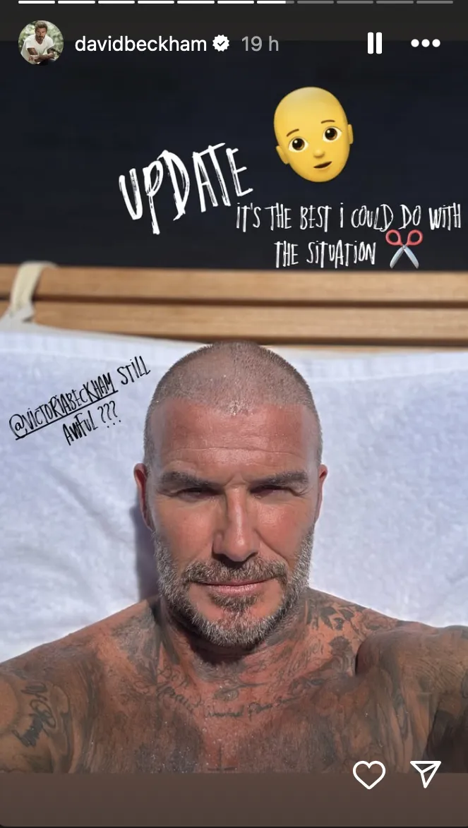 David Beckham a vrut se tundă singur și a ieșit un dezastru. Victoria nu s-a putut abține: „Arată groaznic”. Video 