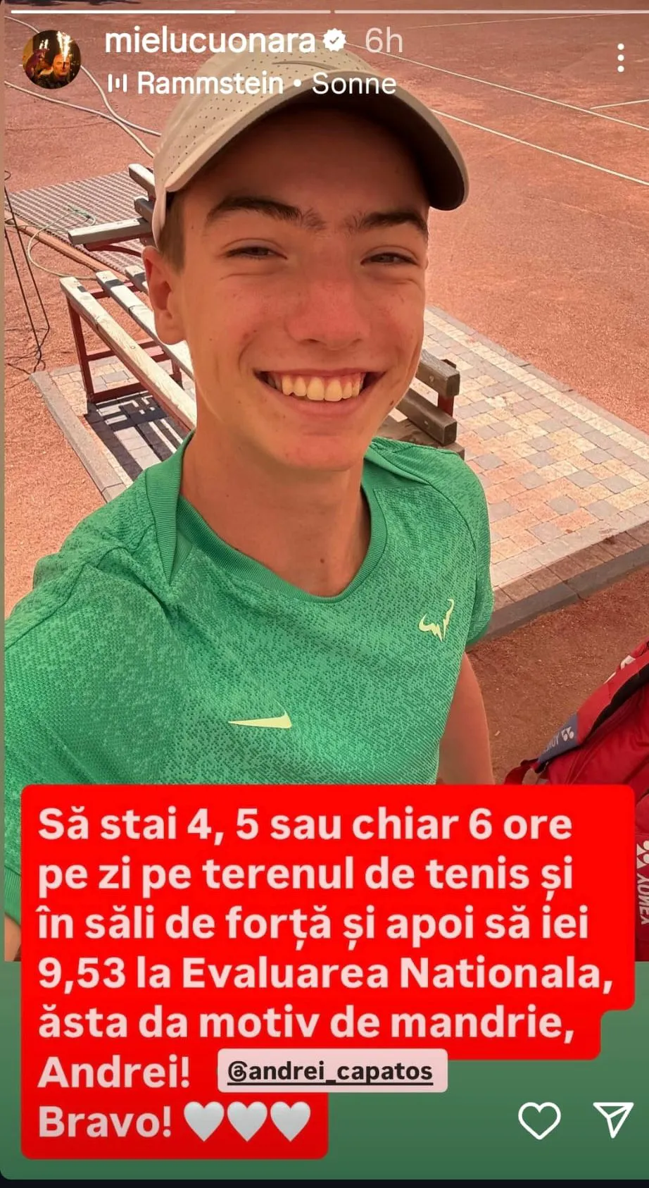 Dan Capatos, mesaj către fiul său, după Evaluarea Națională. La 14 ani, tânărul este mândria familiei 