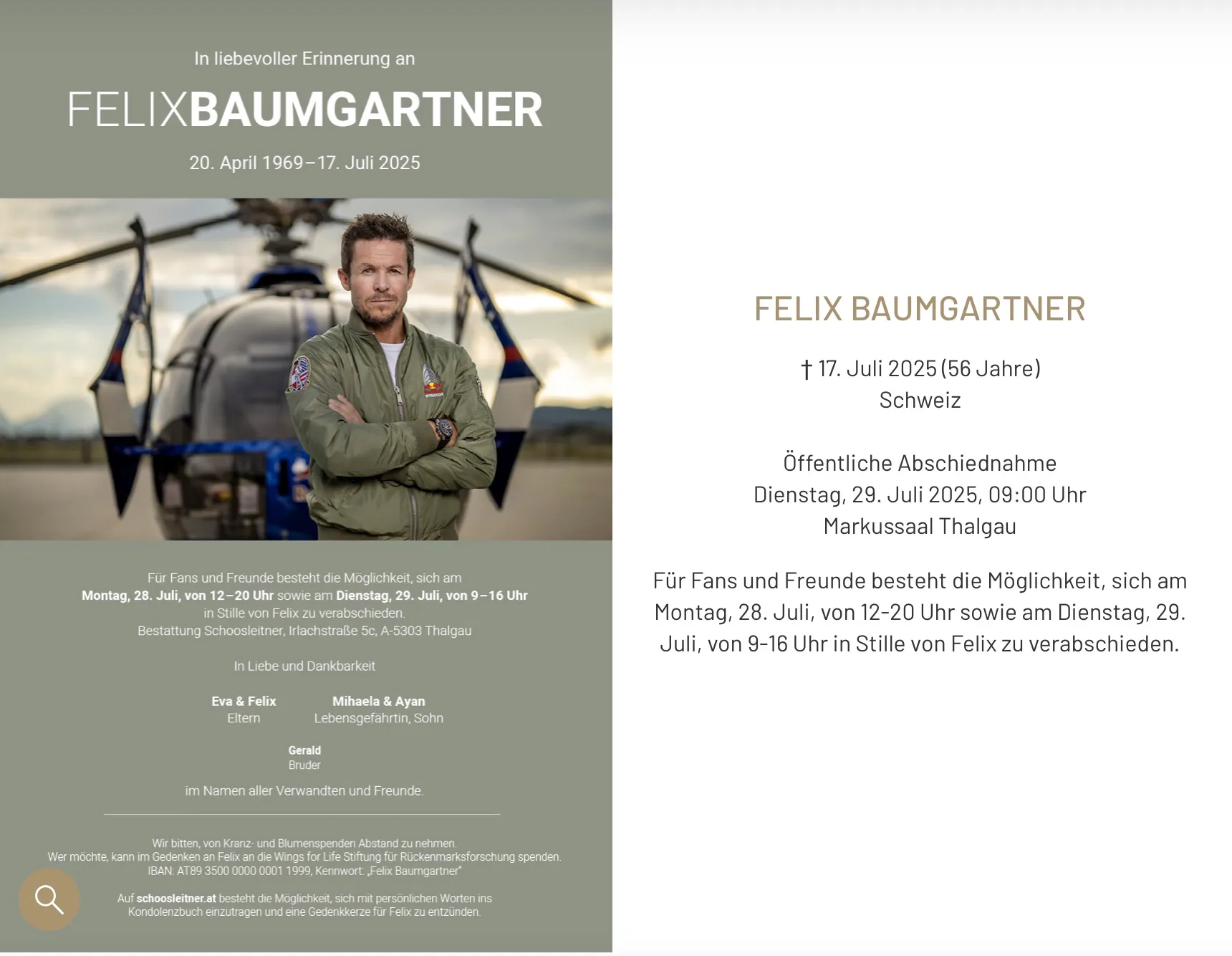 Adio, Felix Baumgartner. Dorința familiei lui a fost îndeplinită pas cu pas