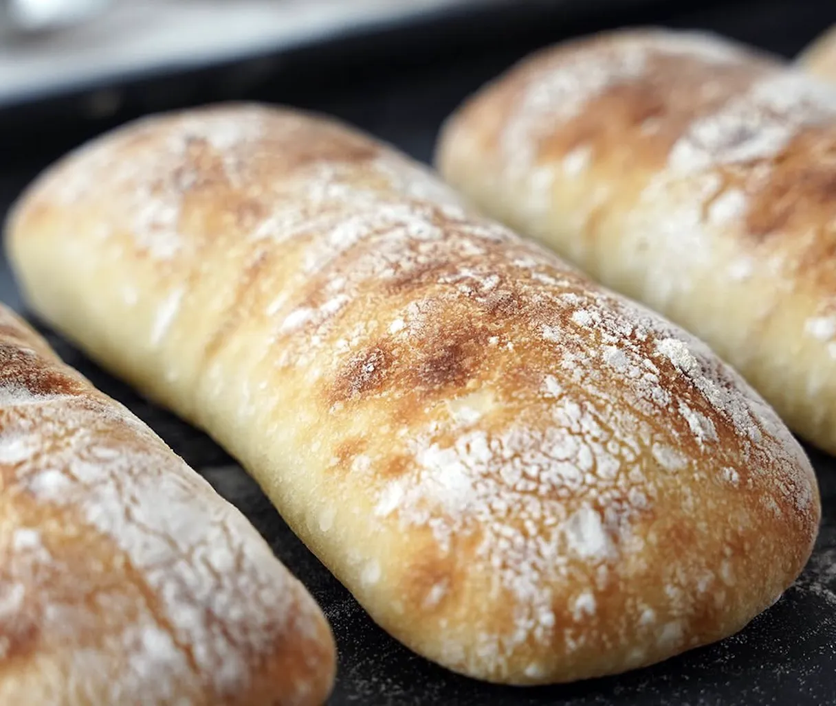 Cea mai simplă rețetă de Ciabatta – pâinea italiană pufoasă pe care o faci direct în tavă