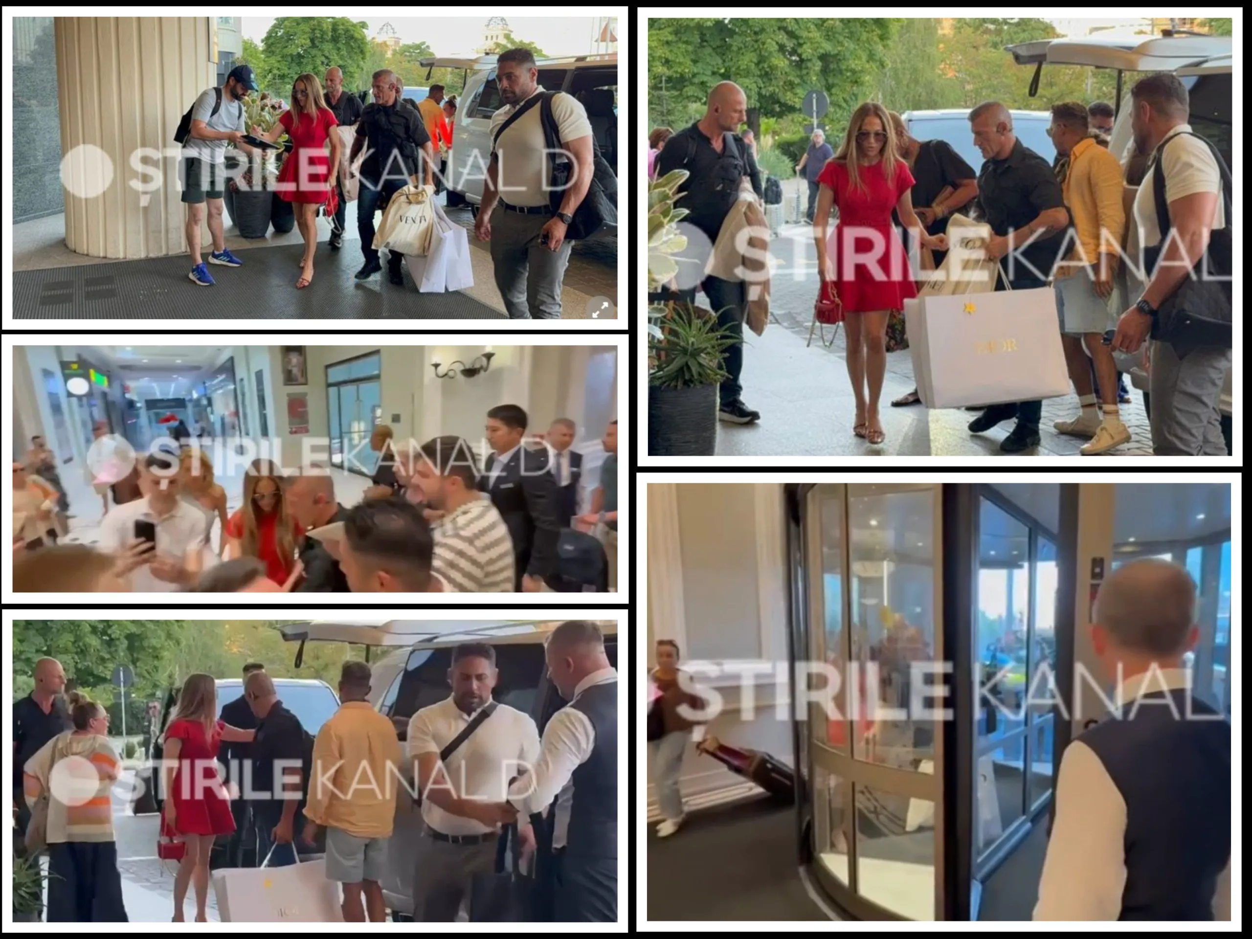 Jennifer Lopez, moment amuzant la intrarea în Hotelul Marriott unde s-a cazat pentru concertul de la București. Foto