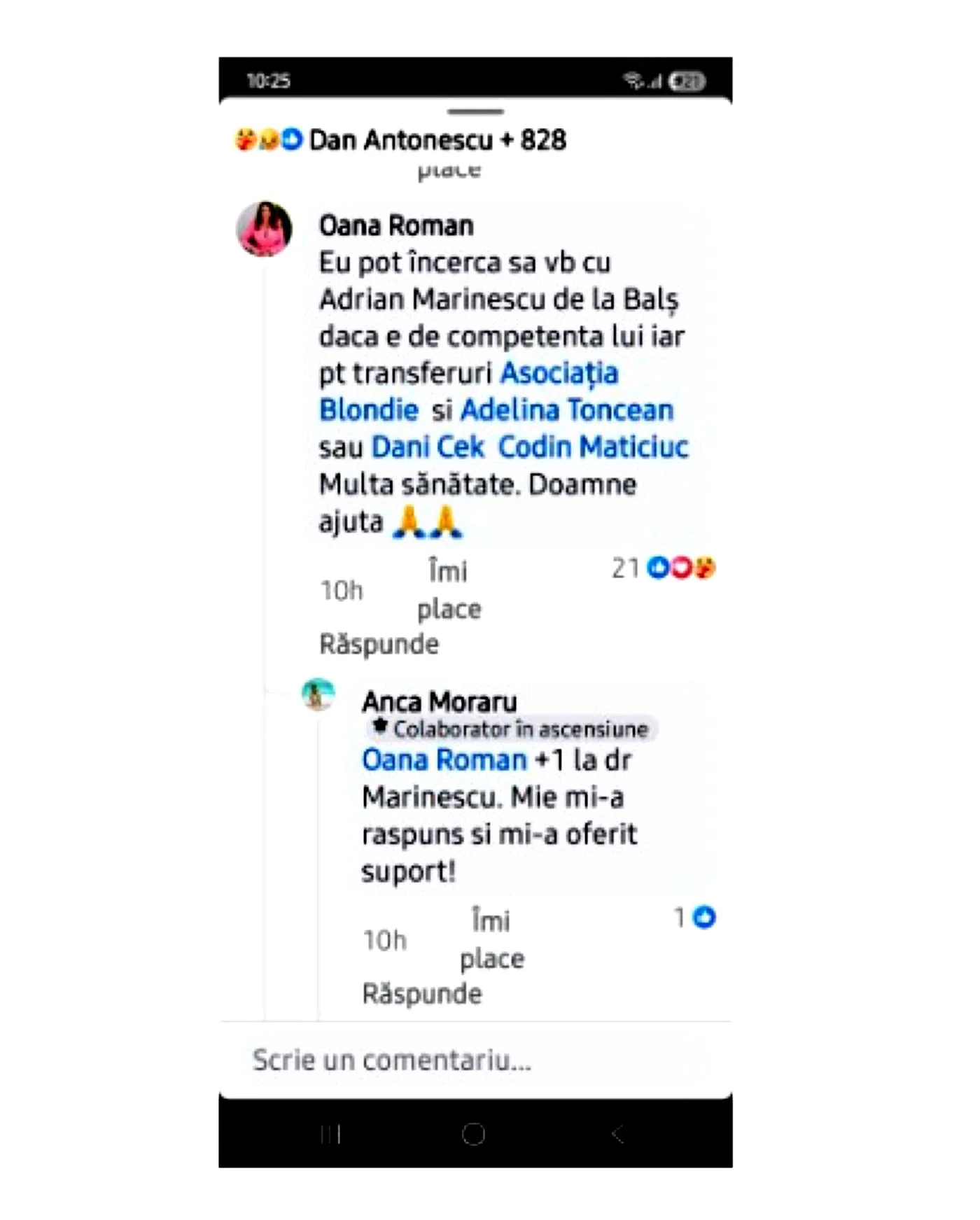 Oana Roman se implică activ în salvarea unui copil