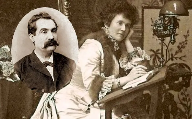 Regina Elisabeta și Mihai Eminescu