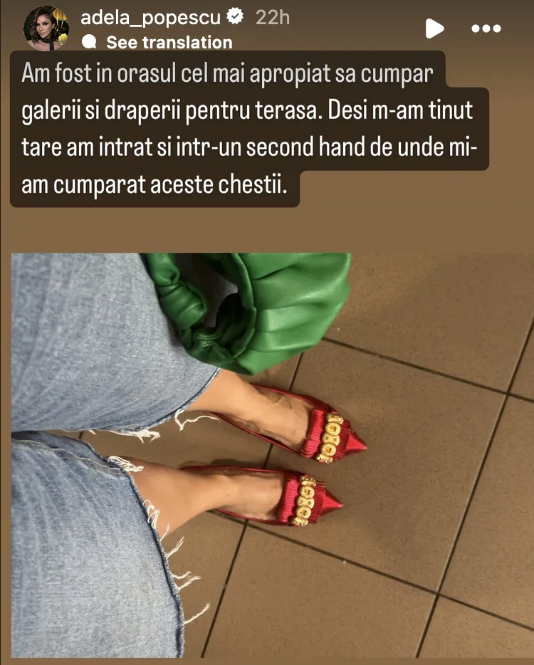 Cât e ea de vedetă, Adela Popescu nu se poate abține când dă de un astfel de magazin