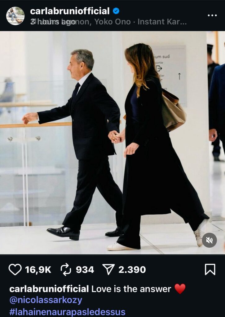 Carla Bruni își dovedește iubirea față de Sarkozy după condamnarea penală. Fostul model luptă să-l țină cu moralul sus – Video