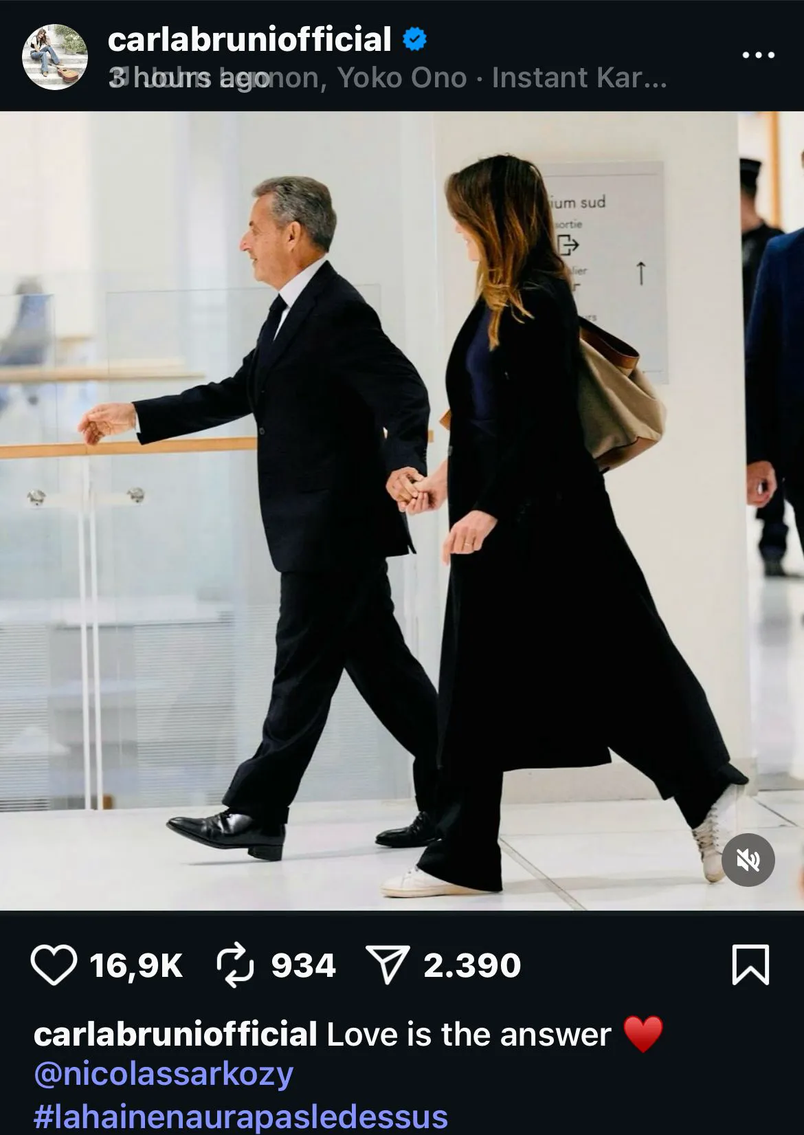 Carla Bruni, mesaj tranșant după ce Nicolas Sarkozy a fost condamnat la închisoare. Își menține părerea