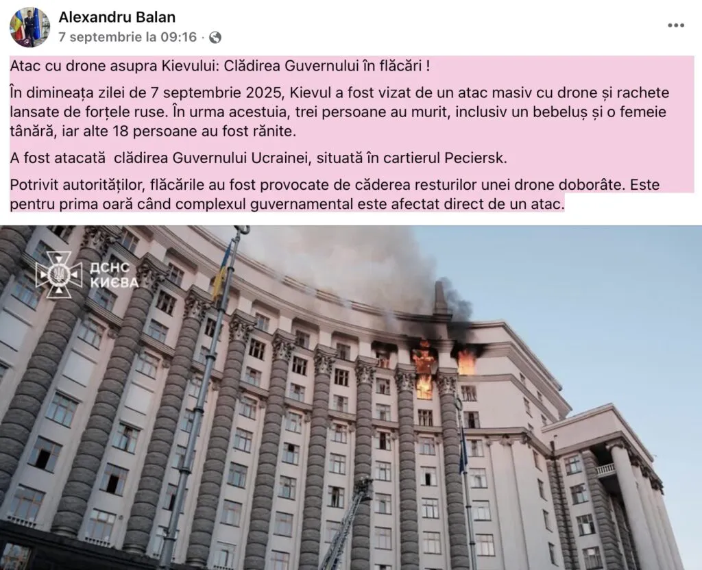 Acuzat de spionaj pentru ruși, Alexandru Bălan plângea moartea unui bebeluș în bombardamentele de la Kiev. „E timpul pentru decizii strategice”