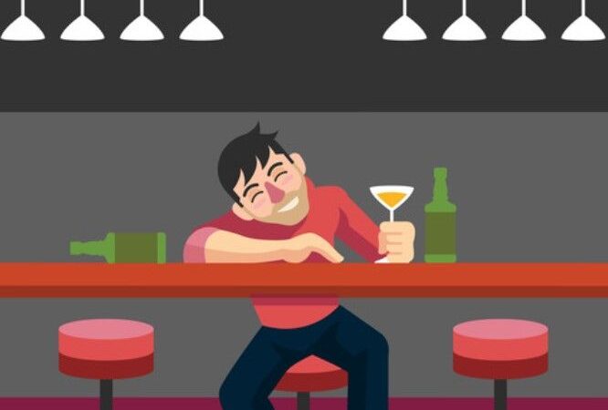 La o masă într-un bar, stătea un nene care dădea pe gât pahar după pahar și se uita la poza nevestei. Iată și motivul