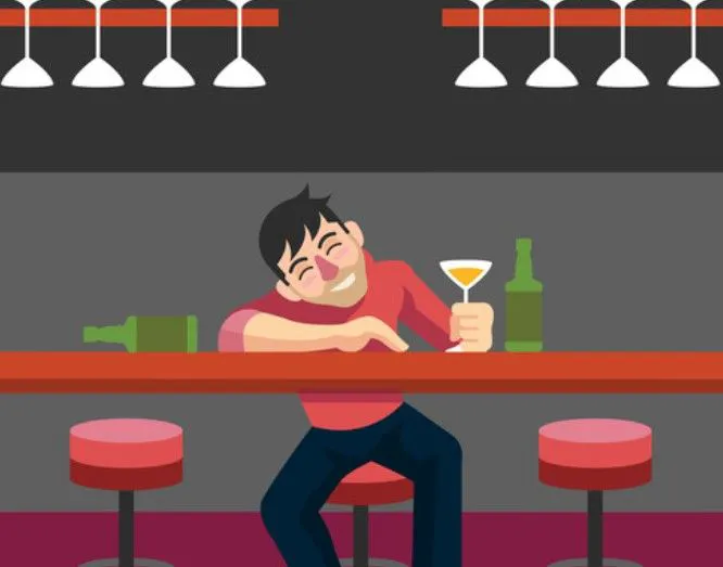 La o masă într-un bar, stătea un nene care dădea pe gât pahar după pahar și se uita la poza nevestei. Iată și motivul