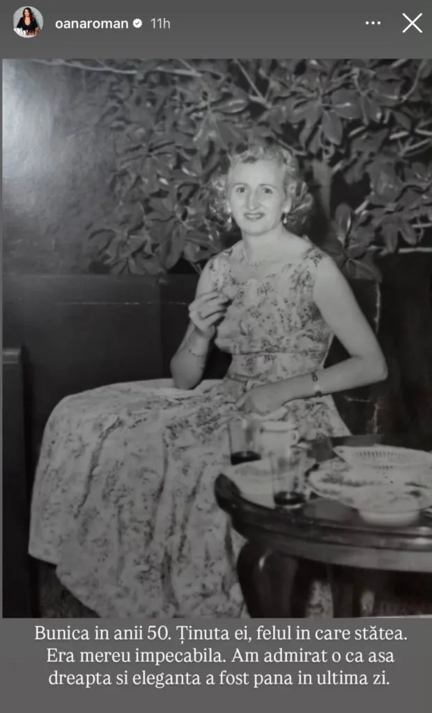 Oana Roman dezvăluie de la cine a învățat să fie elegantă. Își însoțește lecția de stil cu imagini de colecție