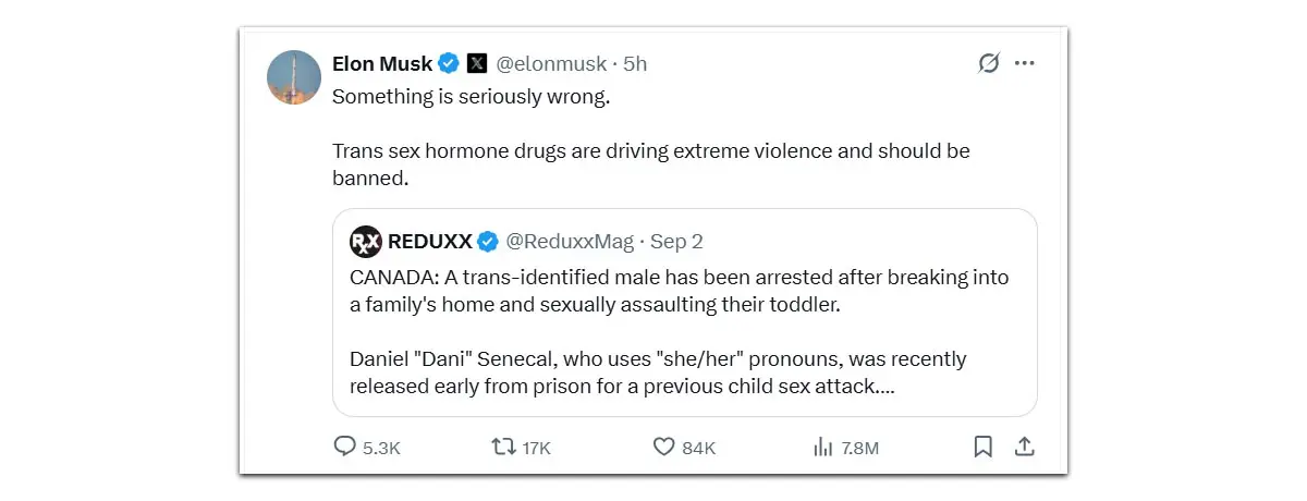 Elon Musk alimentează isteria împotriva persoanelor trans. Vrea interzicerea terapiei cu hormoni și spune și de ce