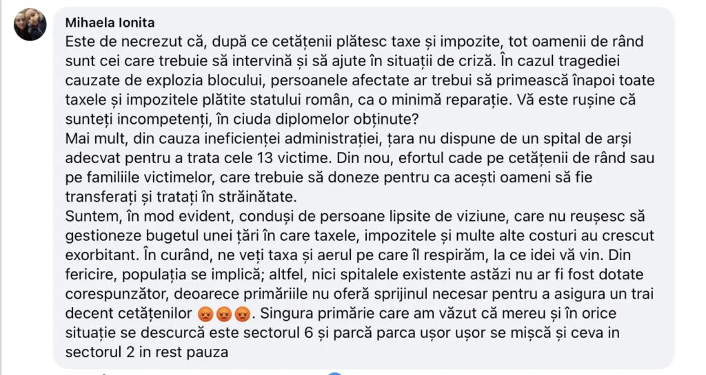 Reacția Primăriei Capitalei în urma exploziei din Rahova îi înfurie pe români: „Nu sunt bani pentru prosoape!”