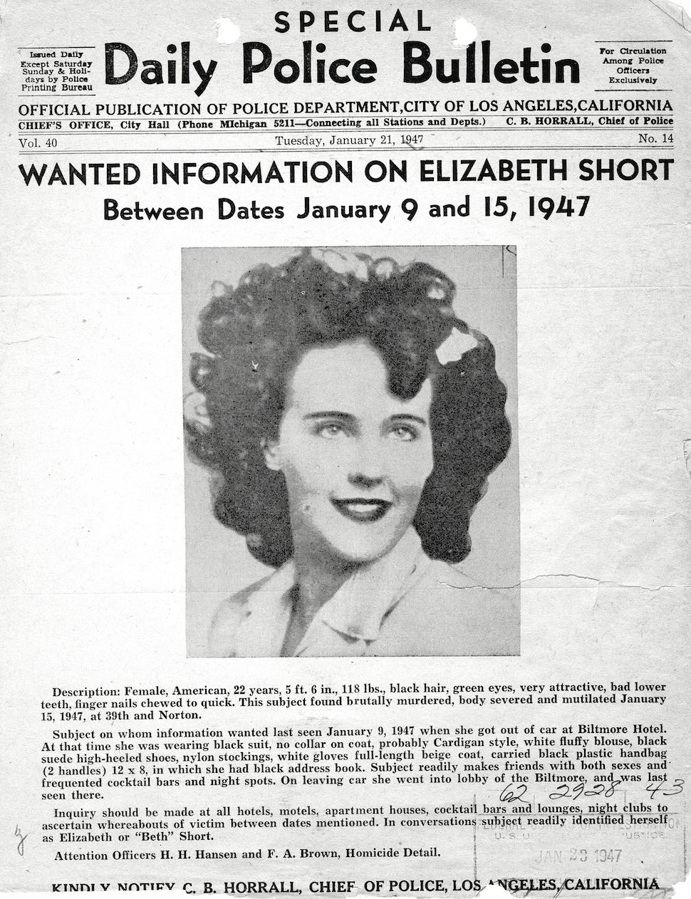Asasinatul lui Elizabeth Short, cel mai mare mister de la Hollywood. Moartea i-a adus celebritatea la care visa 