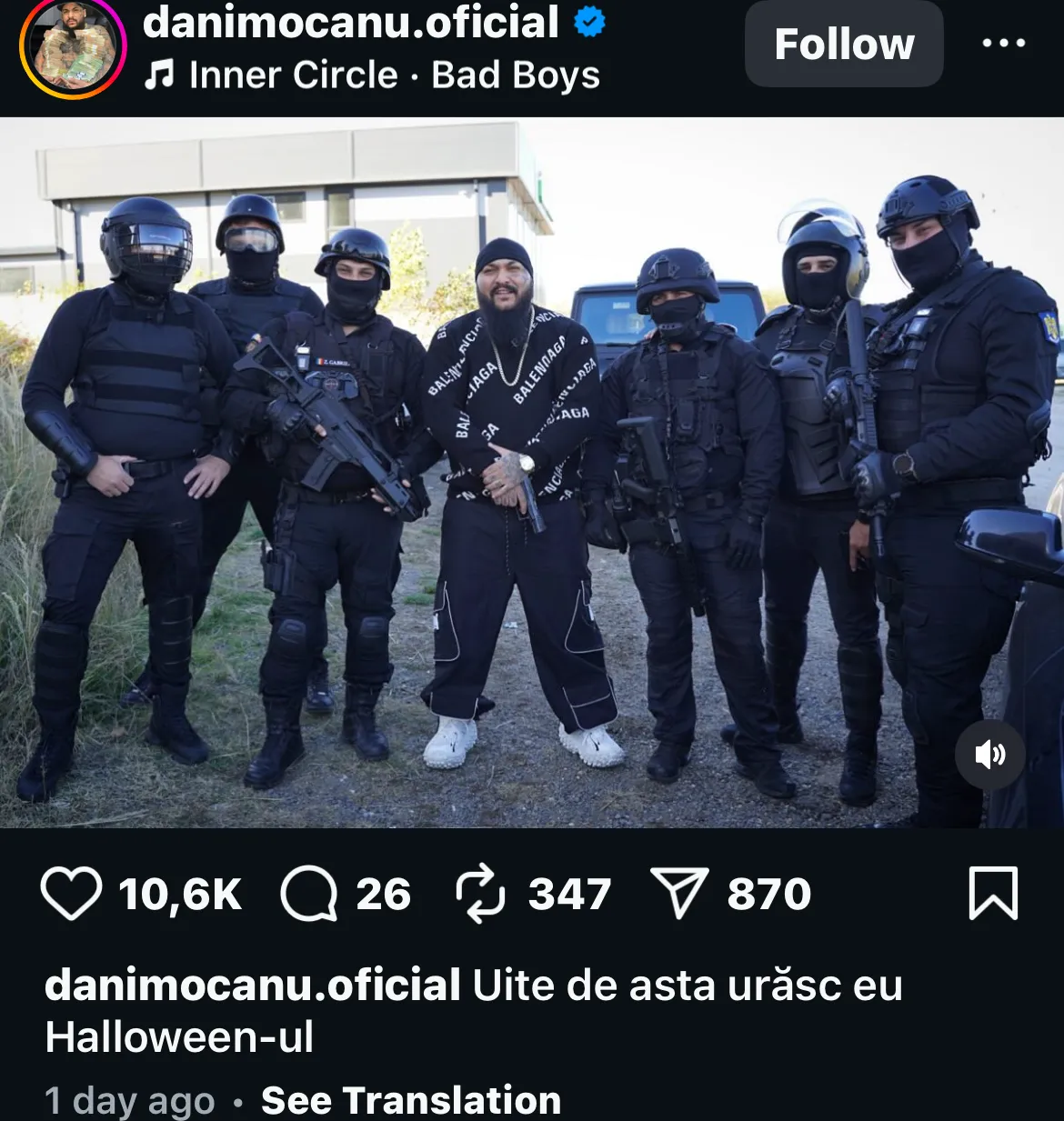 După ce a lăudat facultățile lui Nicușor Dan, Dani Mocanu merge și el la „facultate”. Ultimul mesaj al manelistului