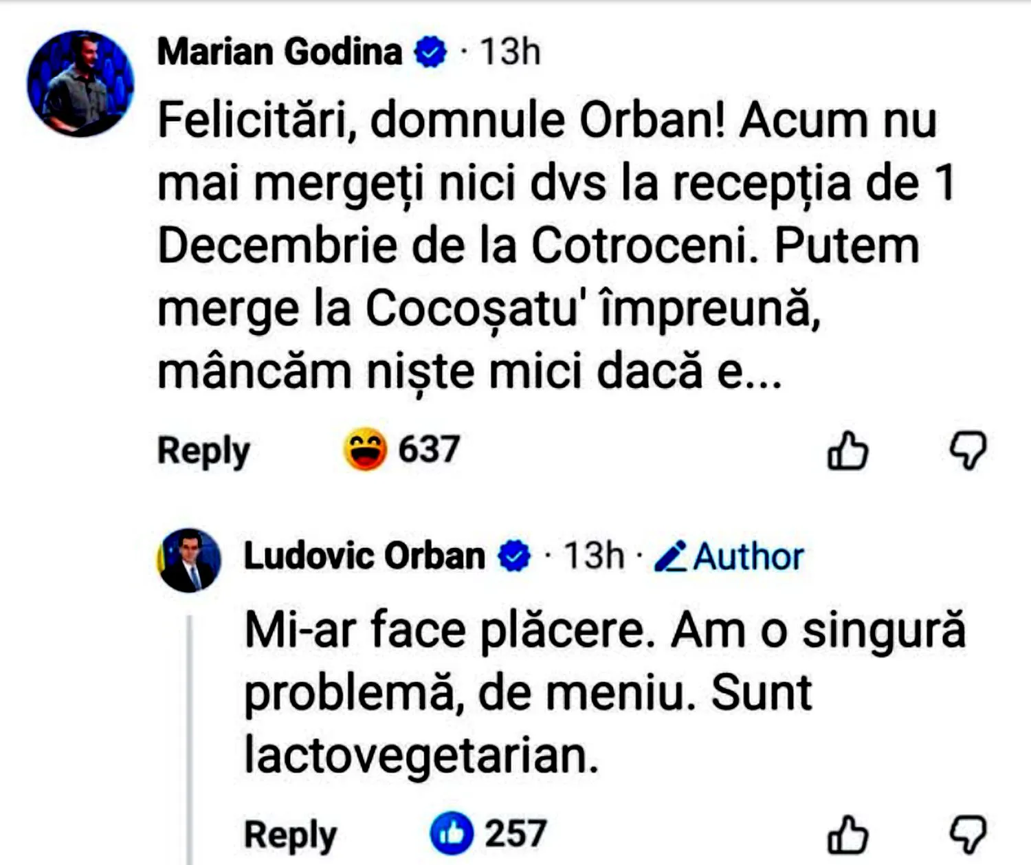 Ce i-a spus Ludovic Orban lui Marian Godină, care l-a compătimit că nu va avea acces la Cotroceni, de 1 decembrie