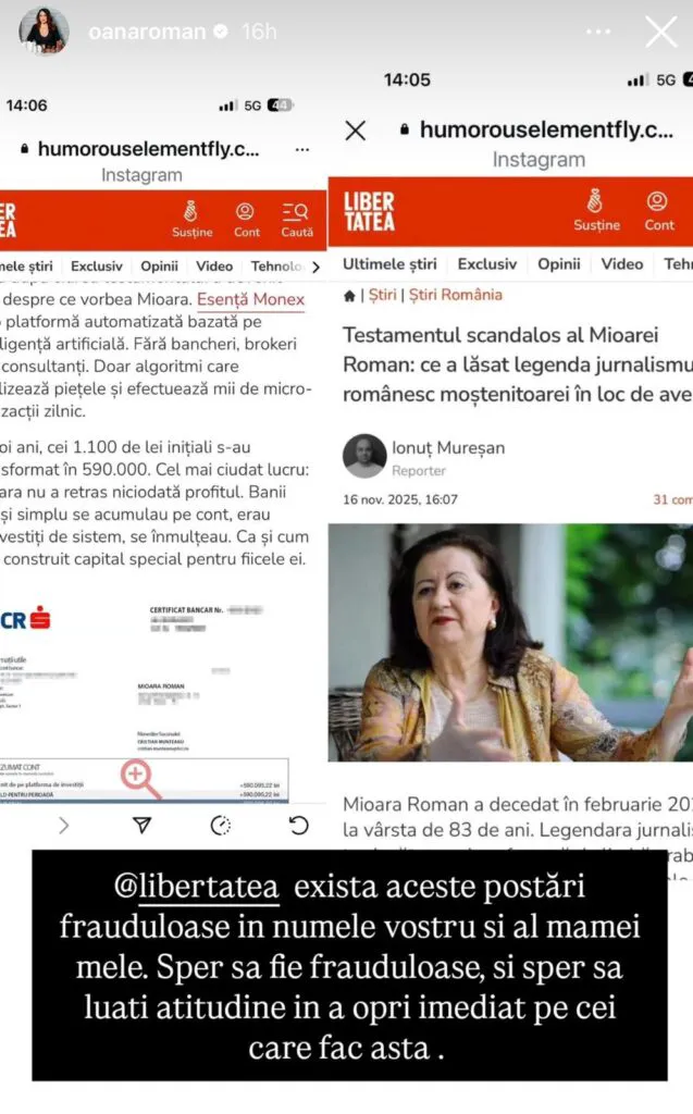 Oana Roman primește semne de „dincolo” de la mama ei