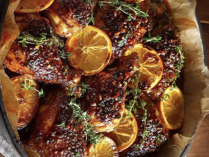 Pui caramelizat cu portocală și sirop. Rețetă excepțională!