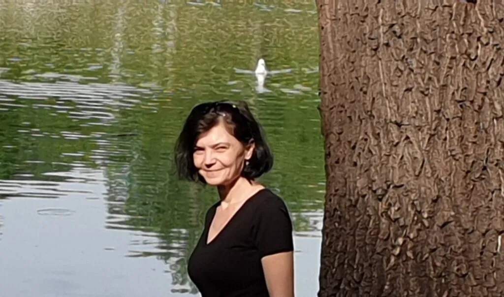 Jurnalista Simona Popescu, într-un moment de respiro