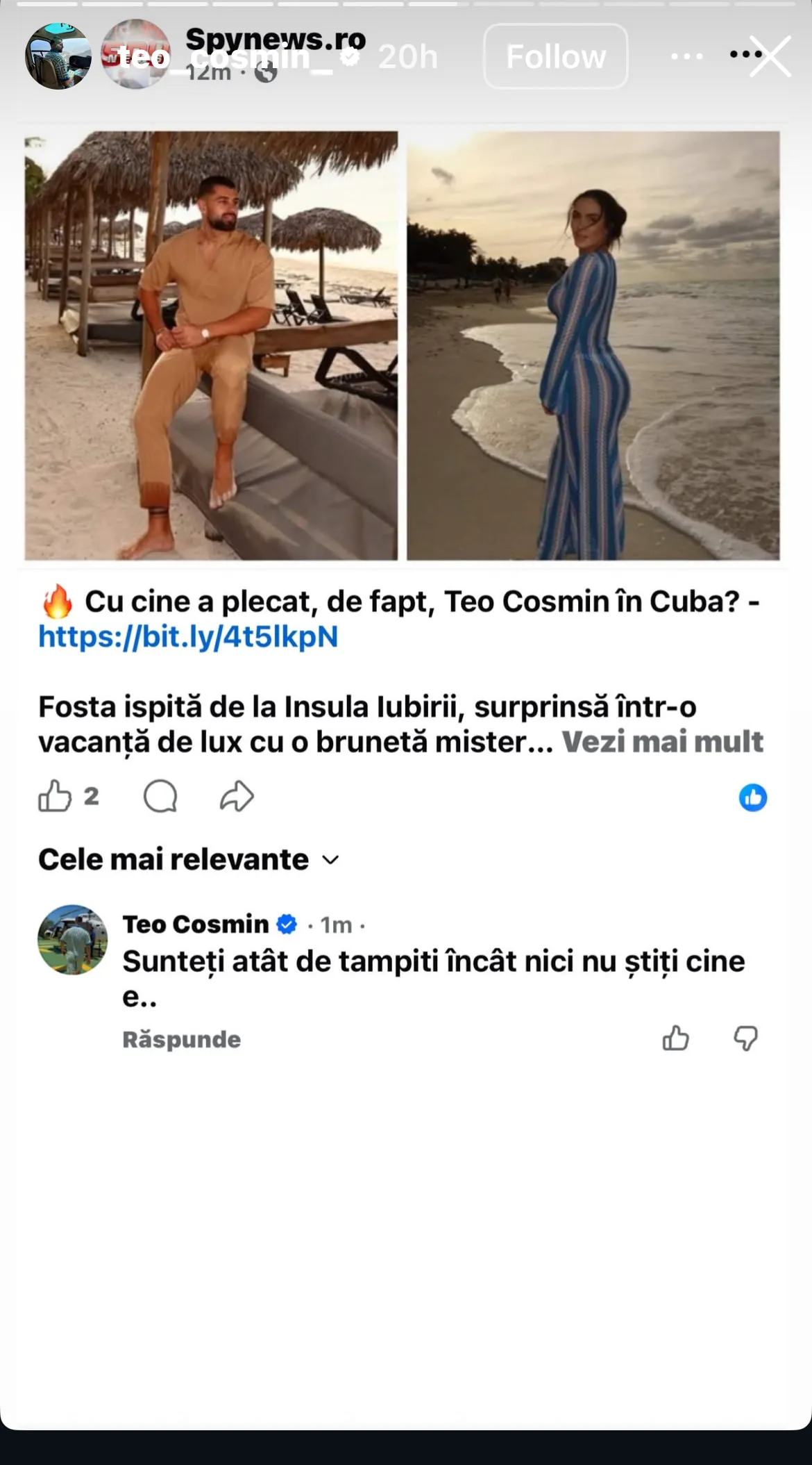 Teo de la Insula Iubirii caută scandal cu trustul Antena. Ce se întâmplă cu prezența lui în viitoarele sezoane 