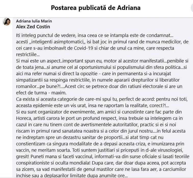 Moartea frumoasei de la primărie a readus în dezbatere pandemia și vaccinul antiCovid. În vară, a mai murit o colegă de-a ei