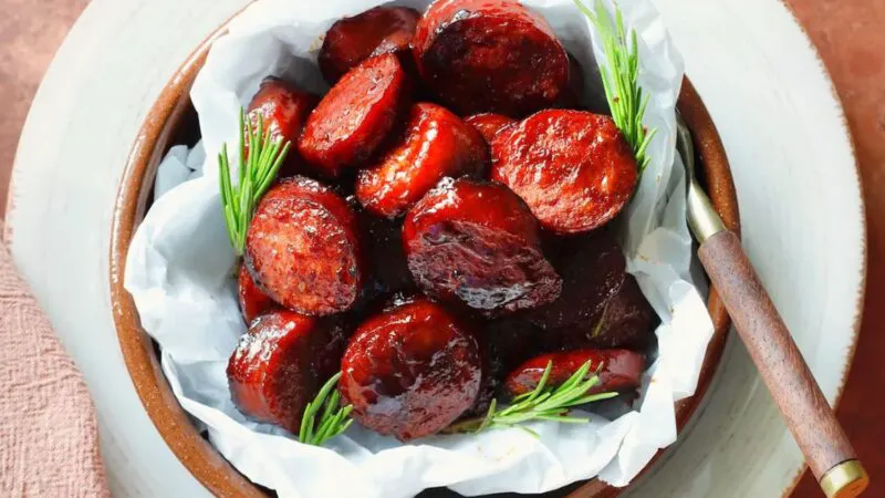 Bucățele de cârnați glazurate cu rodie. Rețeta din doar patru ingrediente e preferata gospodinelor din Polonia