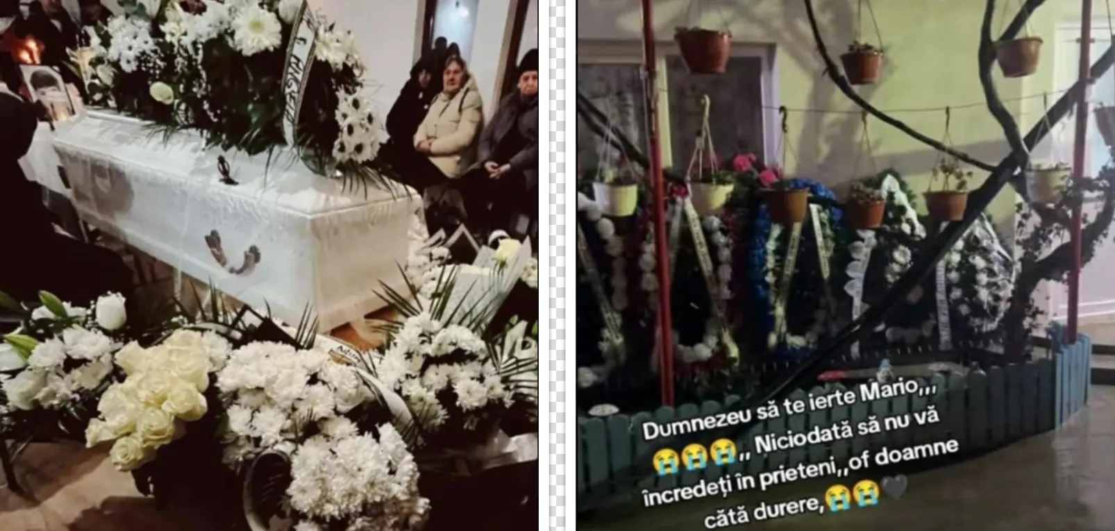Familia și prietenii își iau adio de la Mario. Banca din clasă, transformată într-un altar al durerii