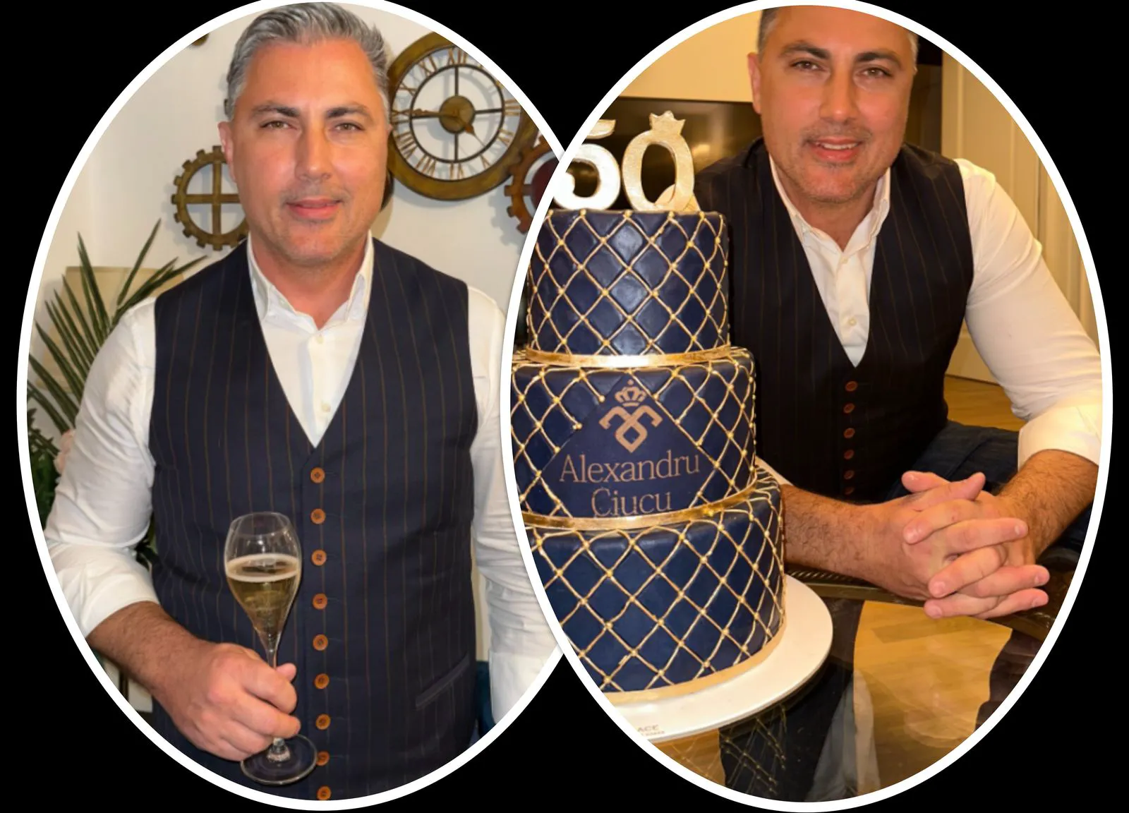Alexandru Ciucu, moment de reflecție la împlinirea a 50 de ani. Tortul a fost spectaculos