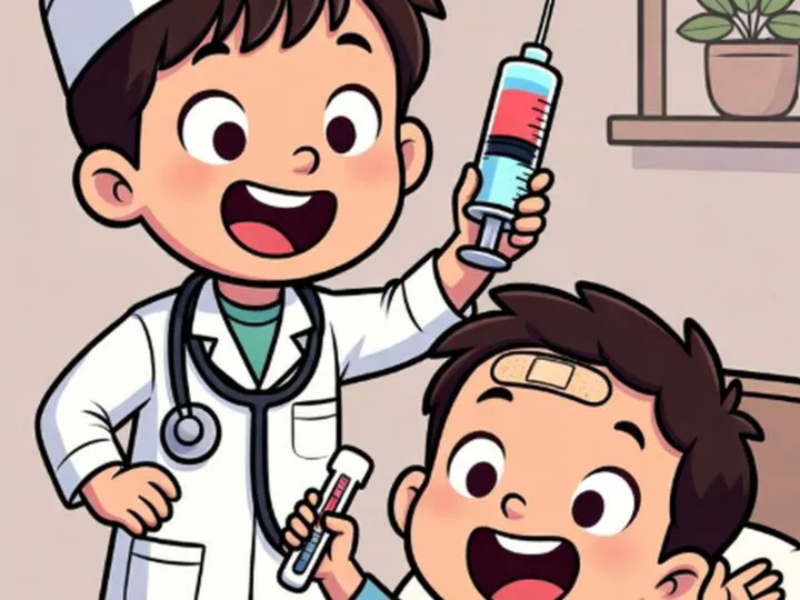 Bancuri. Doi copii la grădiniță:  Vrei să ne jucăm de-a doctorul?  Celălalt raspunde…