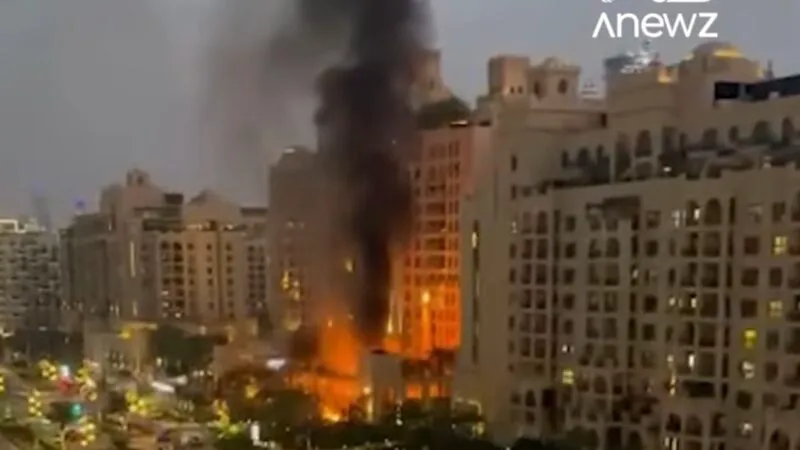 Dubai, atacat. Foc, fum și explozii – o dronă a lovit un hotel de lux
