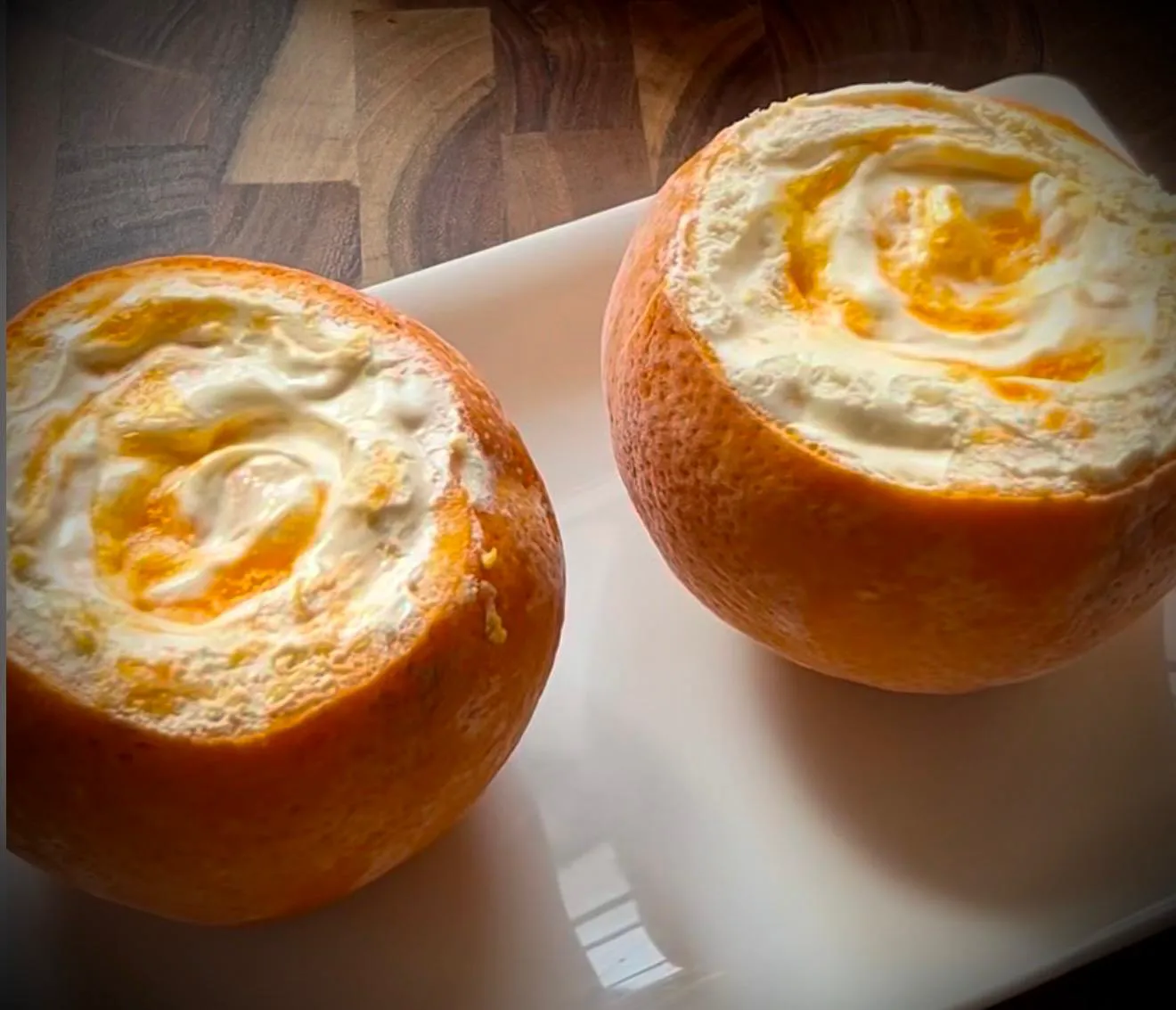 Seducătoarea înghețată din portocale. Până și modul de prezentare e „de revistă”!