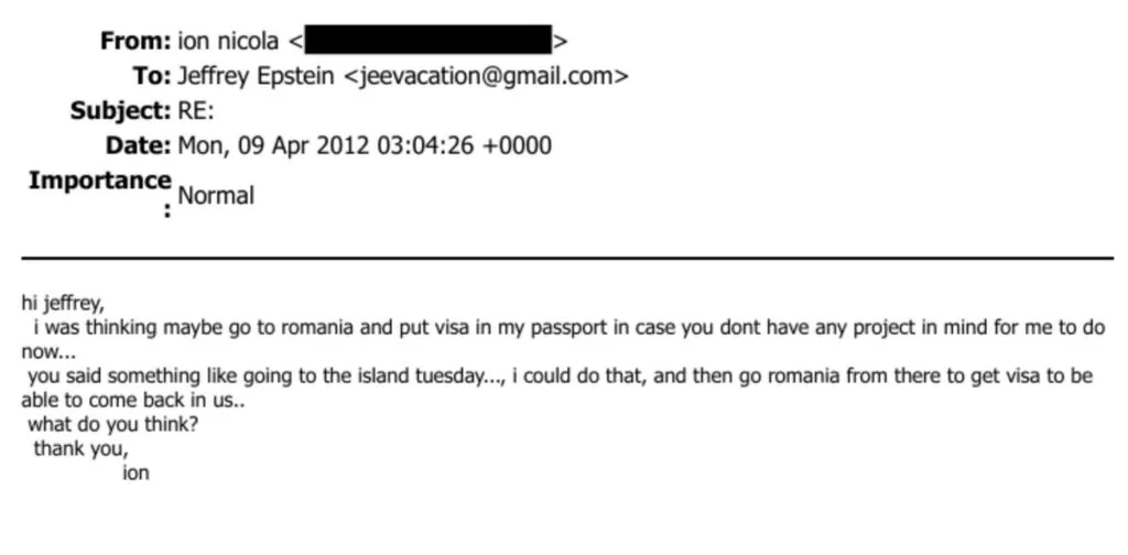 Alina Pușcău, Epstein și rețeaua de românce prinse în dosarele desecretizate din SUA