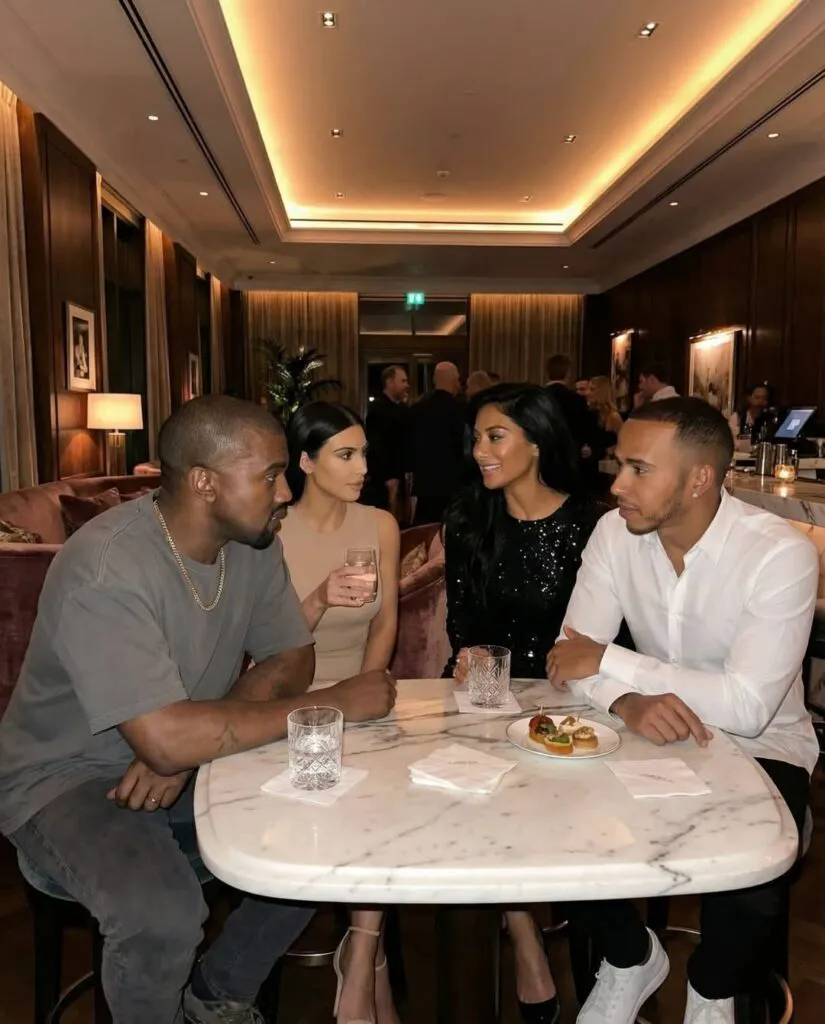 Kanye West iese la atac împotriva noului cuplu Kim Kardashian și Lewis Hamilton. Fosta lui nevastă și campionul F1, imagini bombă