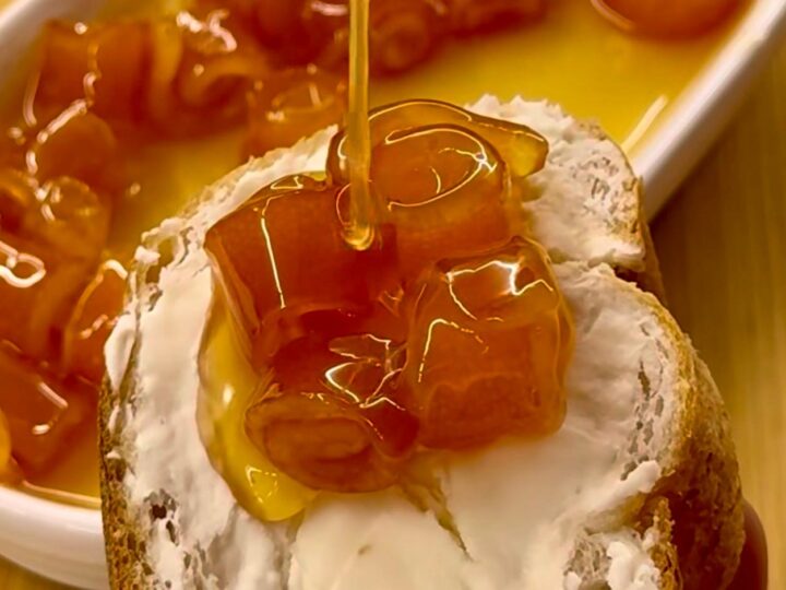 Dulceață pe ață, un desert simplu din coji de portocale